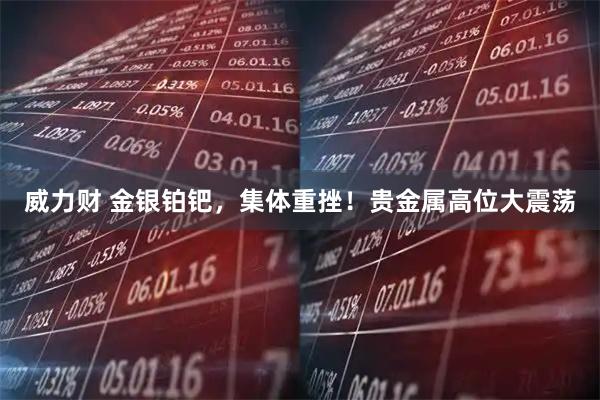 威力财 金银铂钯，集体重挫！贵金属高位大震荡