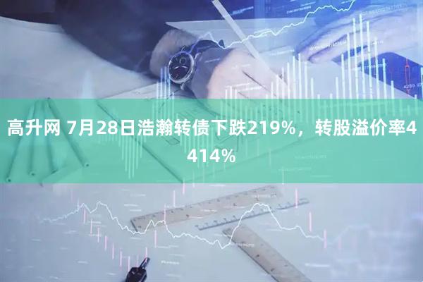 高升网 7月28日浩瀚转债下跌219%，转股溢价率4414%